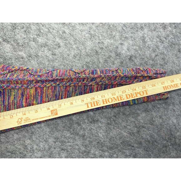 Gap Sweater Women’s M Pink Rainbow Cable Knit Pullover Marled Chunky Textured - Picture 7 of 10